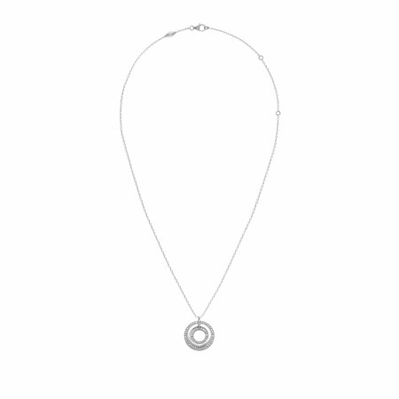 Heavenly Saturn necklace, white gold and diamonds, small size