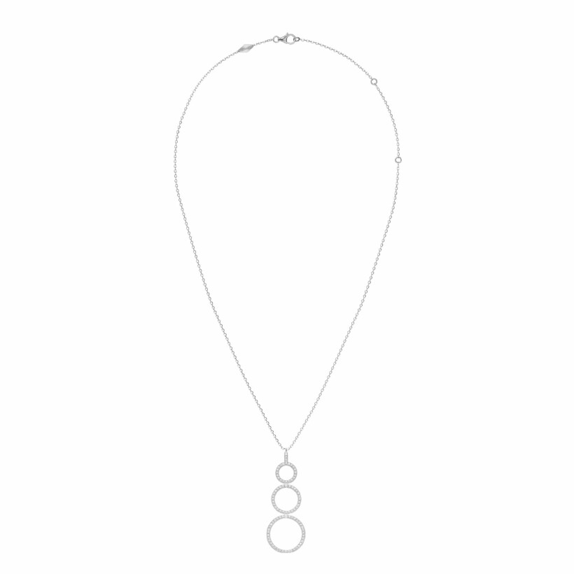 Heavenly Saturn necklace, white gold and diamonds, small size