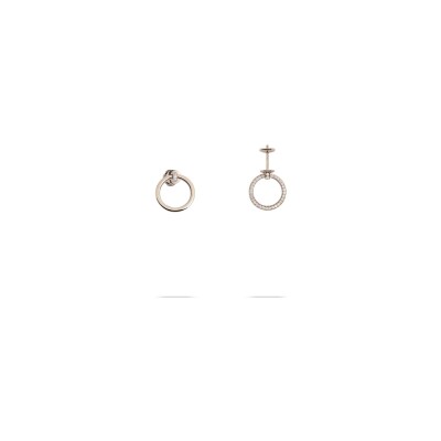 Boucles d'oreilles Heavenly Saturn en or rose et diamants, PM