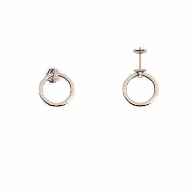 Mono boucle d'oreille Heavenly Saturn en or rose et diamants, PM
