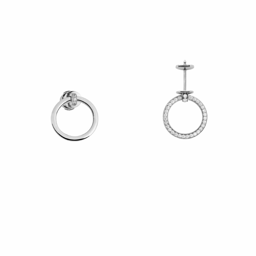 Mono boucle d'oreille Heavenly Saturn en or blanc et diamants, PM