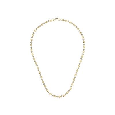 Collier Desmos Station en argent et argent doré, 46 cm