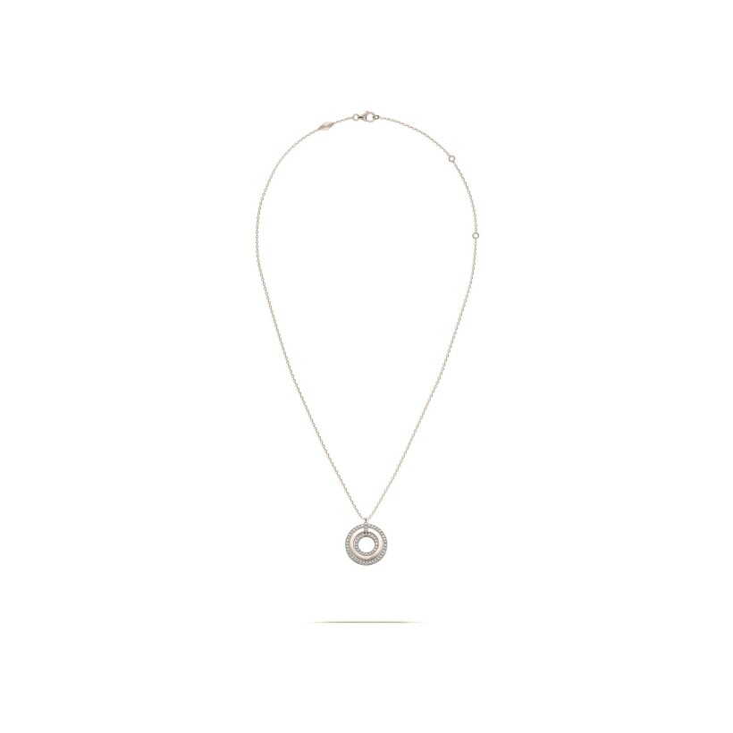 Heavenly Saturn convertible XL necklace, pink gold and diamonds