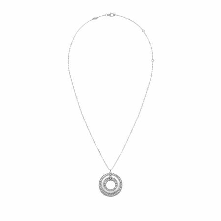 Heavenly Saturn necklace, white gold and diamonds, XL size