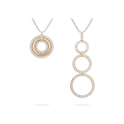 Collier Heavenly Saturn en or rose et diamants, XL
