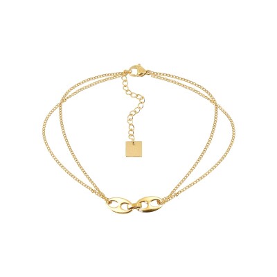 Chaîne de cheville Zag Aude en acier doré