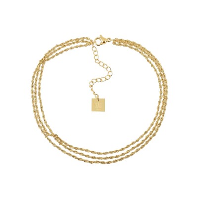 Chaîne de cheville Zag Brigitte en acier doré