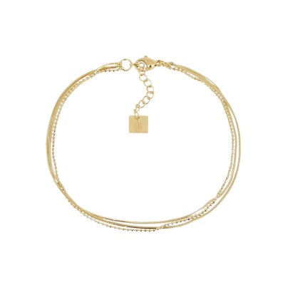 Chaîne de cheville Zag Pimprenelle en acier doré