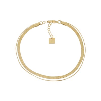 Chaîne de cheville Zag Asco en acier doré