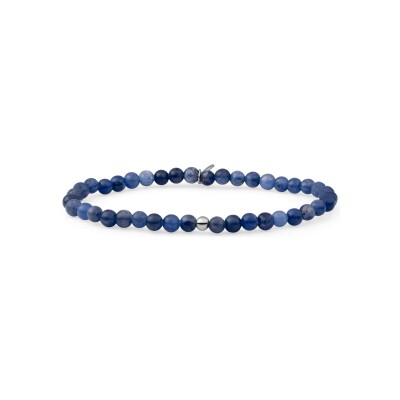 Bracelet Sparkling SATURN SMALL en argent plaqué rhodium et sodalite