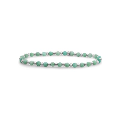 Bracelet Sparkling INTERSTELLAR en argent rhodié et amazonite