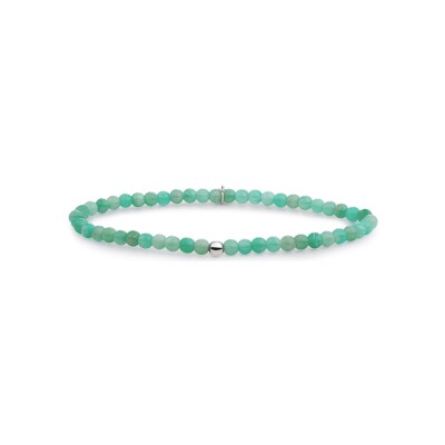 Bracelet Sparkling SATURN SMALL en argent rhodié et amazonite