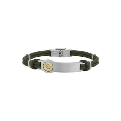 Bracelet Elden Paris Bang Bang en acier plaque GM bullet cordon couleur 20cm