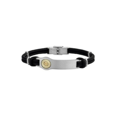 Bracelet Elden Paris Bang Bang en acier plaque GM bullet cordon couleur 20cm