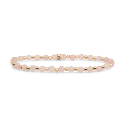 Bracelet Sparkling INTERSTELLAR en argent plaqué or jaune et quartz rose