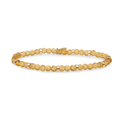 Bracelet Sparkling ROUNDEL INTERSTELLAR en argent plaqué or jaune et citrine