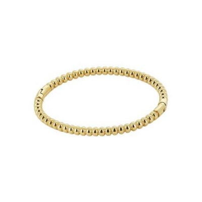 Bracelet jonc Zag Dots en acier doré