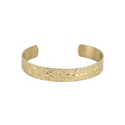 Bracelet jonc Zag Pompéi en acier doré