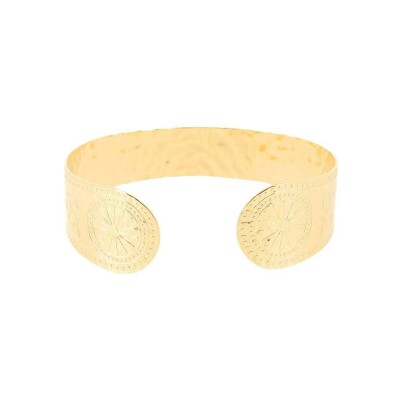 Bracelet jonc Zag Egérie en acier doré