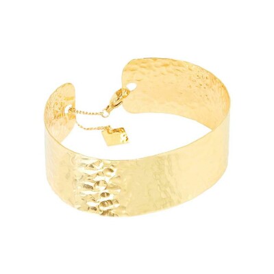 Bracelet jonc Zag Masséo en acier doré