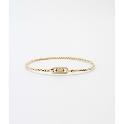 Bracelet Zag en acier doré