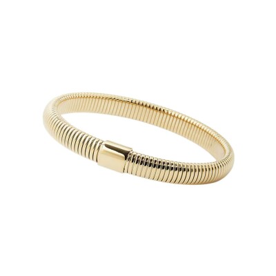 Bracelet jonc Zag Dixie en acier doré