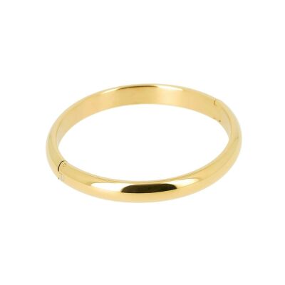 Bracelet jonc Zag Sarina en acier doré