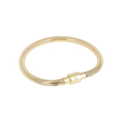 Bracelet jonc Zag Elena en acier doré