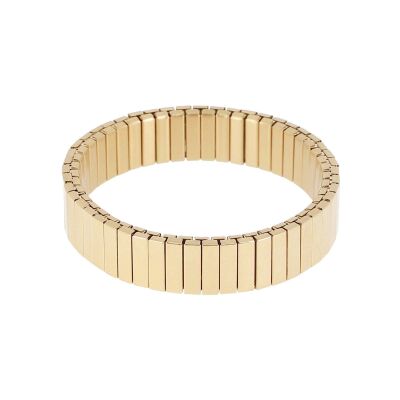 Bracelet jonc Zag Nunki en acier doré, taille M