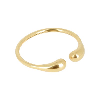 Bracelet jonc Zag Aurèle en acier doré