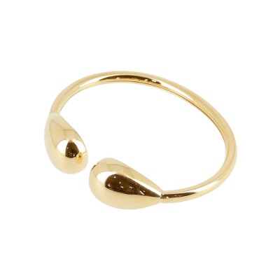 Bracelet jonc Zag Teru en acier doré