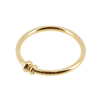 Bracelet jonc Zag Alfred en acier doré