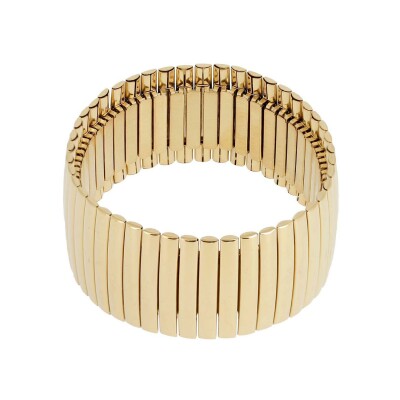 Bracelet jonc Zag Wilona en acier doré