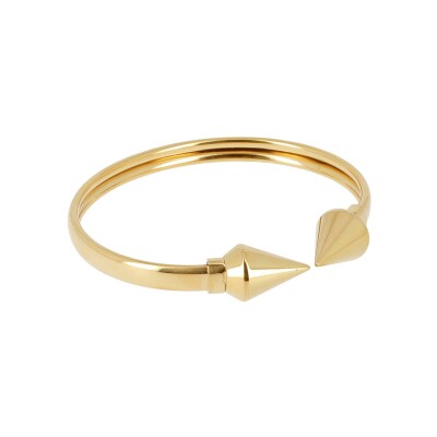 Bracelet jonc Zag Koch en acier doré