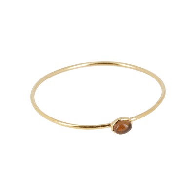 Bracelet jonc Zag Imero en acier doré