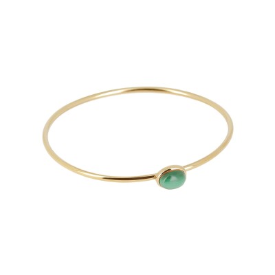 Bracelet jonc Zag Imero en acier doré