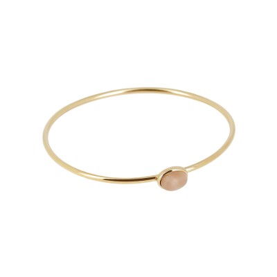 Bracelet jonc Zag Imero en acier doré