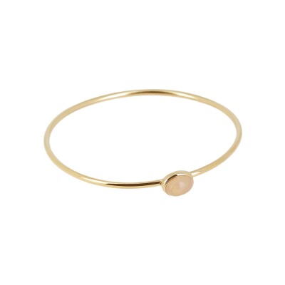 Bracelet jonc Zag Imero en acier doré