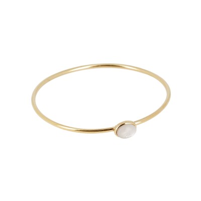 Bracelet jonc Zag Imero en acier doré