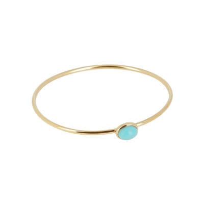 Bracelet jonc Zag Imero en acier doré