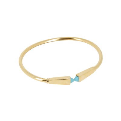 Bracelet jonc Zag Mamusi  en acier doré