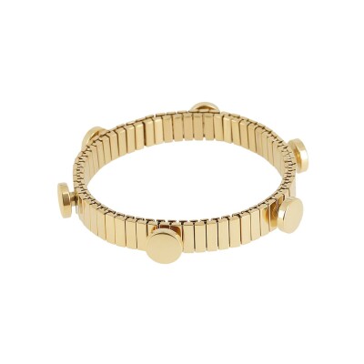 Bracelet jonc Zag Ifana  en acier doré