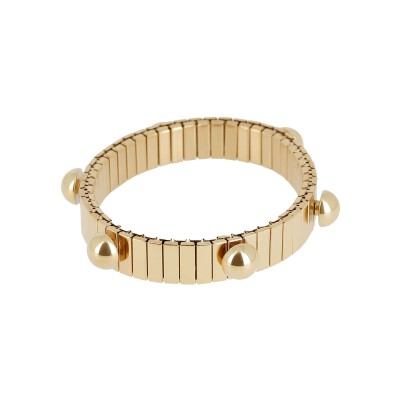 Bracelet jonc Zag Monte en acier doré