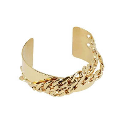 Bracelet jonc Zag Artesa  en acier doré