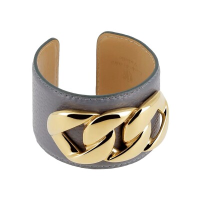 Bracelet manchette Zag Delhi  en acier doré
