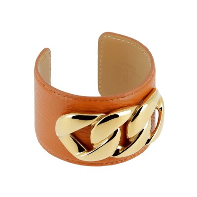 Bracelet manchette Zag Delhi  en acier doré