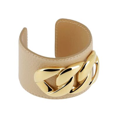 Bracelet manchette Zag Delhi  en acier doré