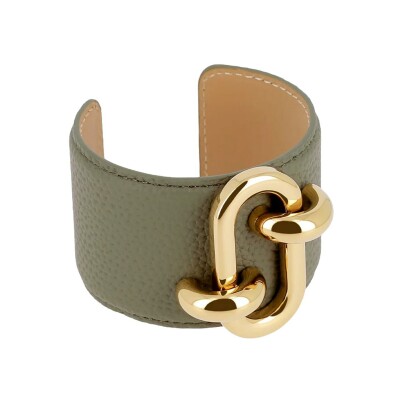 Bracelet manchette Zag Cappadoce  en acier doré