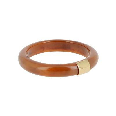 Bracelet jonc Zag Brasilia  en acétate et acier doré