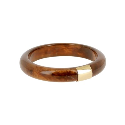 Bracelet jonc Zag Brasilia  en acétate et acier doré